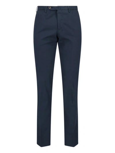 Pt Torino Straight Trousers In Blue