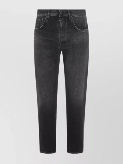 Pt Torino Straight Trousers Featuring Five-pocket Design In Black