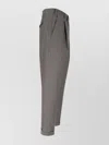 Pt Torino Straight Trousers With Belt Loops And Cuffed Hem