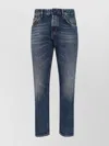 Pt Torino Straight Trousers With Belt Loops And Pockets In Blue