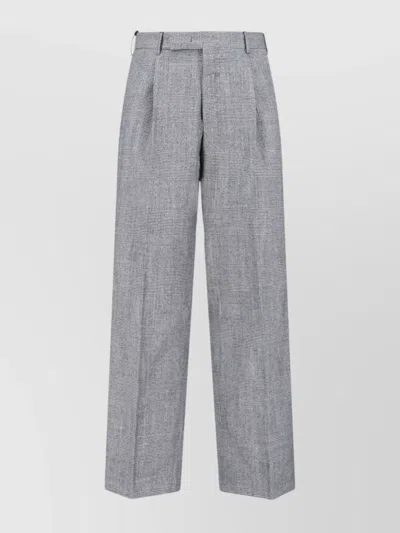 Pt Torino Straight Trousers With Pleats And Pockets In Gray