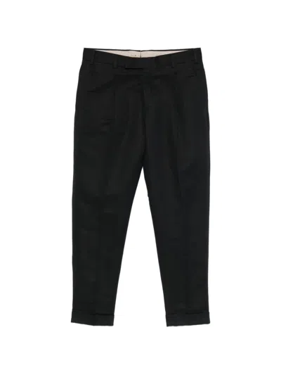 Pt Torino Straight Trousers With Pleats In Black