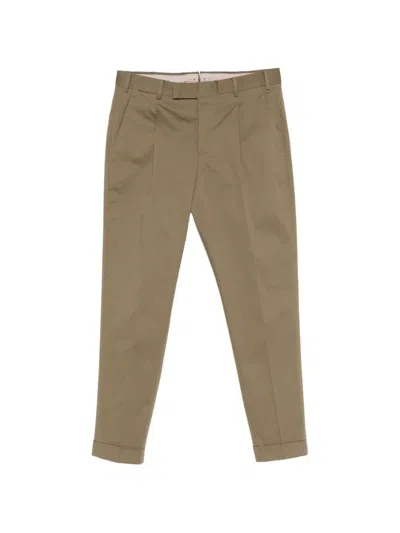 Pt Torino Straight Trousers With Pleats In Brown
