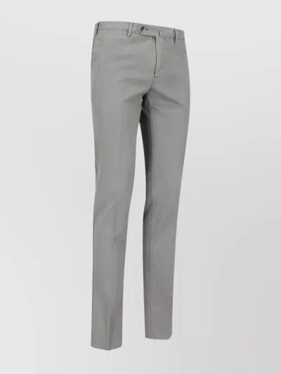 Pt Torino Straight Trousers With Pockets And Loops In Brown