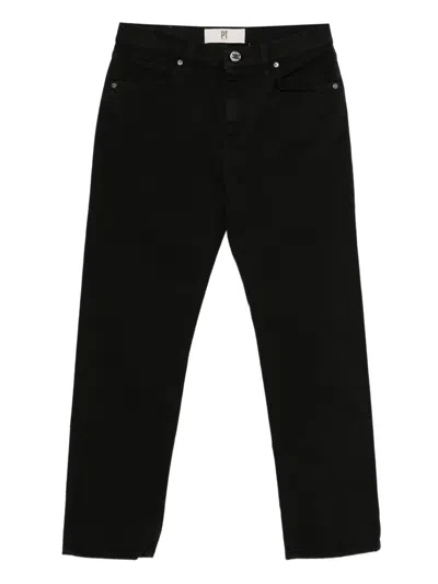 Pt Torino Straight-leg Trousers In Black