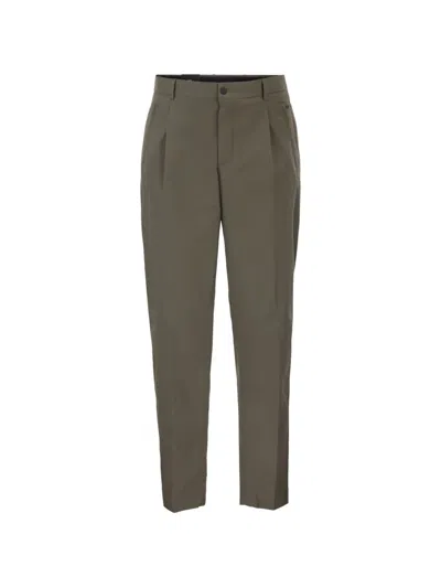 Pt Torino Active Stretch Technical Cotton Trousers In Gray