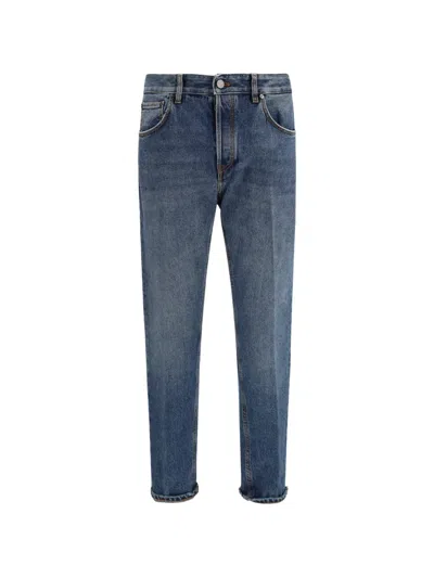 Pt Torino Straight-leg Turned-up Jeans In Blue
