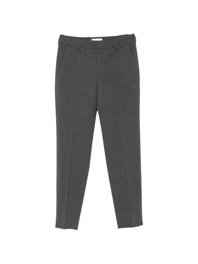 Pt Torino Straight-leg Wool Trousers In Gray