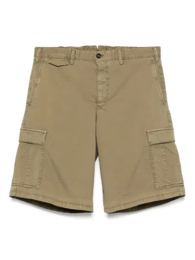 Pt Torino Strech-cotton Cargo Shorts In Green