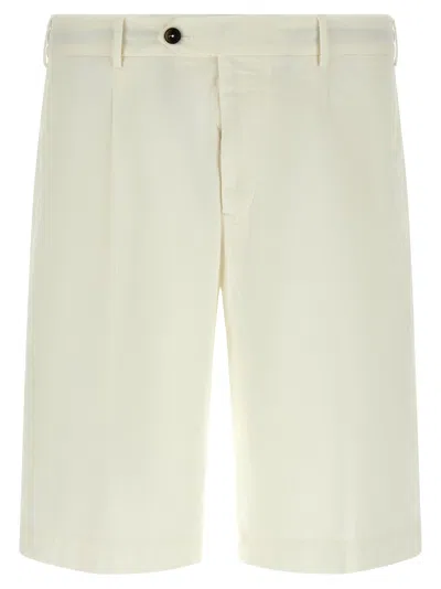 Pt Torino Stretch Cotton Bermuda Shorts In Neutral