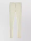 Pt Torino Refined Cotton Twill White Trousers With Detailing