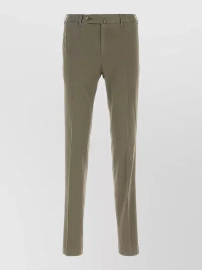 Pt Torino Stretch Cotton Blend Silkochino Tailored Trousers In Multi