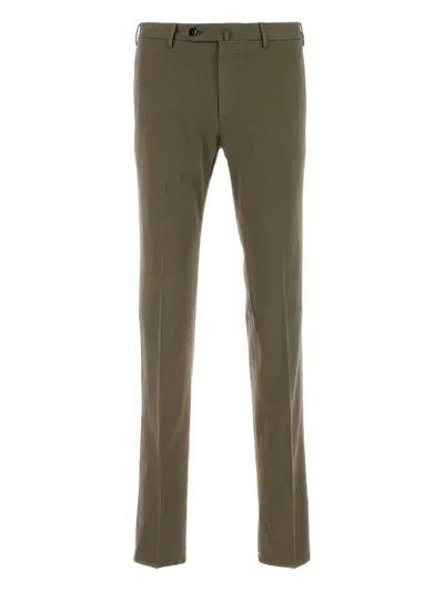 Pt Torino Stretch Cotton Blend Silkochino Tailored Trousers In Multi