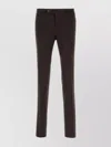 Pt Torino Dark Brown Stretch-design Trousers In Brown