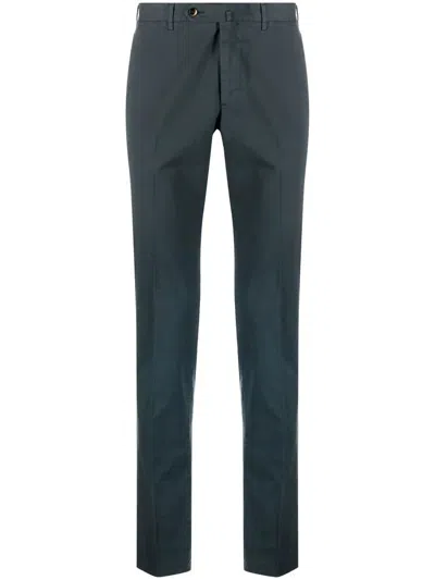 Pt Torino Cotton-lyocell Chino Trousers In 蓝色