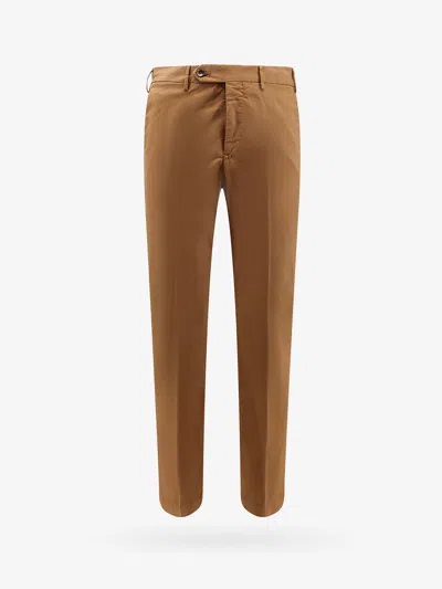 Pt Torino Stretch Cotton Trouser In Brown