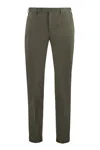 Pt Torino Edge Stretch Cotton Trousers In Green
