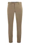 Pt Torino Stretch Cotton Trouser With Logo Metal Charm In Non Definito