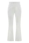 Pt Torino Pressed-crease Flared Trousers In White