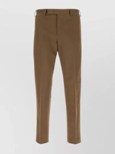 PT TORINO STRETCH COTTON TROUSERS WITH POCKETS AND CREASES