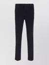 Pt Torino Stretch Cotton Trousers With Pockets And Loops In Black