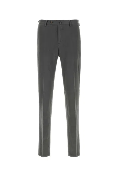 Pt Torino Stretch Cotton-cashmere Blend Pant For Men In Gray