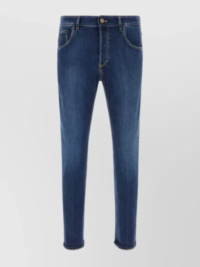 Pt Torino Stretch Denim Jeans Faded Effect In Blue