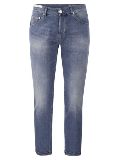 Pt Torino Stretch Denim Reggae Jeans In Chiaro
