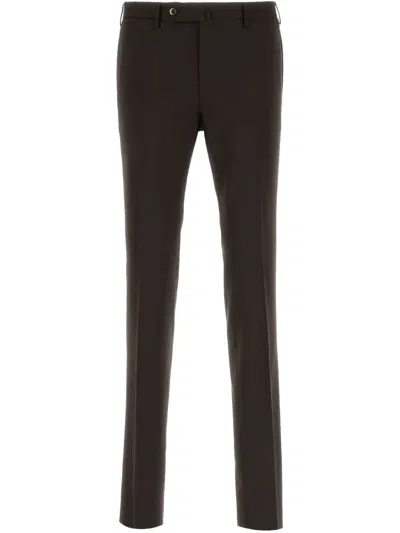 Pt Torino Stretch-design Chino Trousers In Brown
