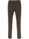 Pt Torino Stretch-design Tapered Trousers In Brown