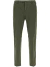Pt Torino Stretch-design Tapered Trousers In Green