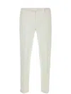 Pt Torino Stretch-design Tapered Trousers In White