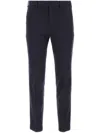 Pt Torino Pantalone In Misto Lana Stretch Nero Uomo In Blue