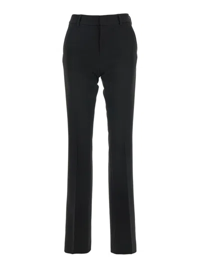 Pt Torino Stretch Fluid Tricotine Flare Pants In Black