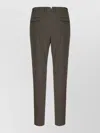 Pt Torino Stretch Lyocell Blend Pants Belt Loops In Green