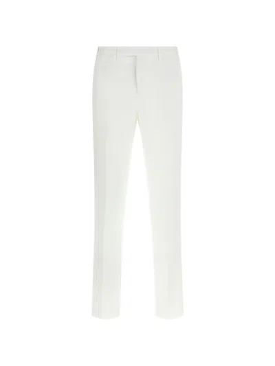 Pt Torino Stretch Pleat Trousers In White