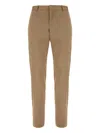 Pt Torino Stretch Twill Trousers In Brown