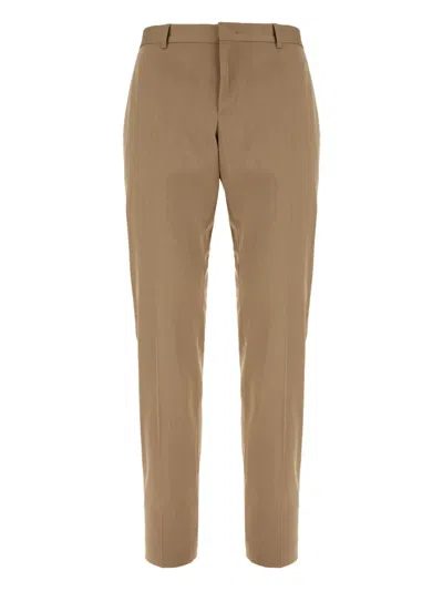 Pt Torino Stretch Twill Trousers In Brown