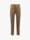 Pt Torino Stretch Virgin Wool Trouser In Brown