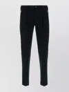 Pt Torino Stretch Viscose Blend Trousers Featuring Pockets In Black