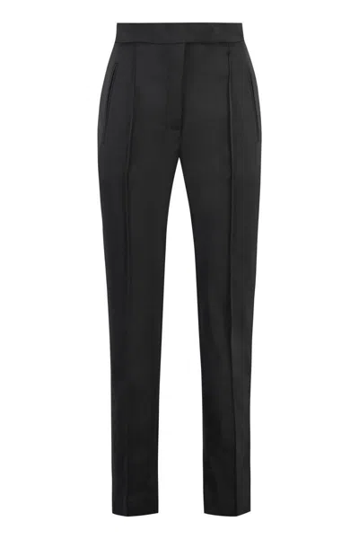 Pt Torino Stretch Viscose Trousers In Black
