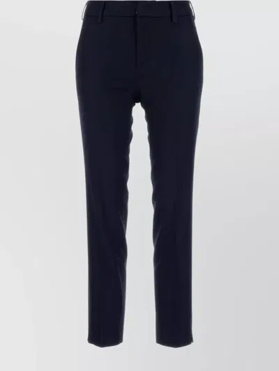 Pt Torino Stretch Viscose Trousers With Front And Back Pockets In Blue