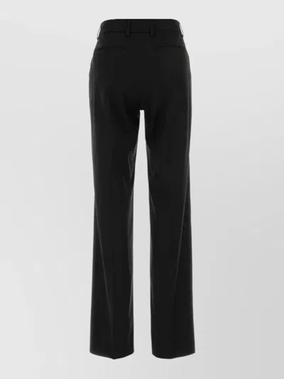 Pt Torino Stretch Wool Blend Tailored Belt Loop Pants In Black