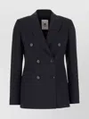 Pt Torino Stretch Wool Double-breasted Blazer In Blue