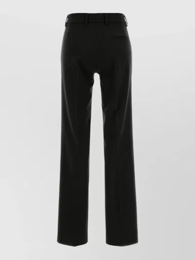 Pt Torino Stretch Wool Jodie Tailored Pant Belt Loops In Black
