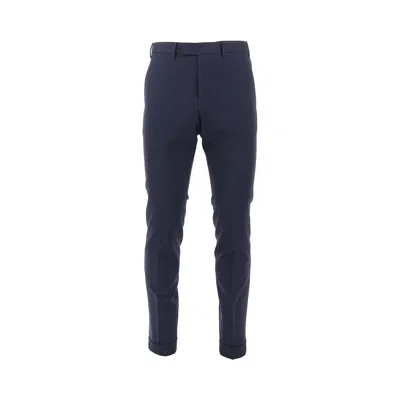 Pt Torino Stretch Wool Master Fit Pants In Blue