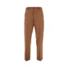 Pt Torino Dieci Camel Wool Trousers With Contemporary Edge Collection In Beige