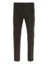 Pt Torino Black Stretch Cotton Pant In Brown