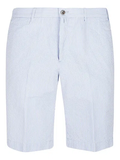 PT TORINO STRIPED COTTON SHORTS