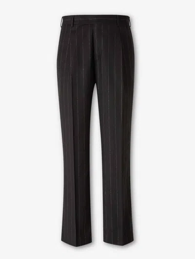Pt Torino Striped Dress Pants In Gray